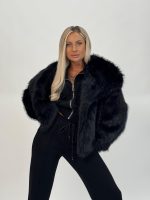 Jachetă scurtă din blană - imagine 8
