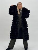 Jachetă oversized din blană 2în1 - imagine 2