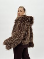 Jachetă din blană cu glugă - imagine 13