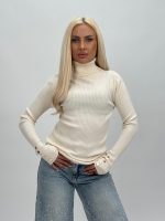 Pulover helancă cu butoni - imagine 5