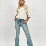 Jeans | Blug evazat plușat