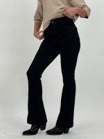 Jeans | Blug evazat plușat negru - imagine 4