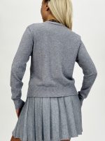 Pulover cardigan cu lurex - imagine 12