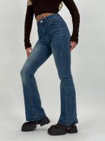 Jeans | Blug evazat cu eșarfă - imagine 5