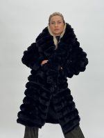 Jachetă oversized din blană 2în1 - imagine 5