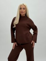 Set din tricot pulover maletă și pantalon - imagine 19