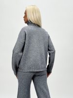 Set din tricot helancă basic și pantalon - imagine 15