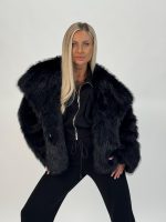 Jachetă scurtă din blană - imagine 6