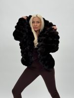 Jachetă oversized din blană - imagine 3