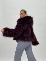 Jachetă din blană cu glugă - imagine 4