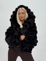 Jachetă oversized din blană - imagine 5