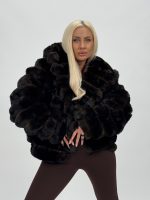 Jachetă oversized din blană - imagine 2