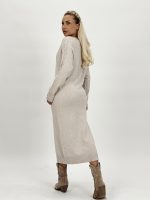 Rochie lungă din tricot cu model torsade - imagine 4