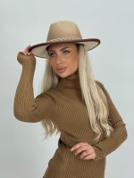 Pălărie cu împletitură din ecopiele - imagine 2