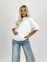 Pulover mânecă scurtă cu lurex - imagine 6