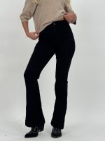 Jeans | Blug evazat plușat negru - imagine 3