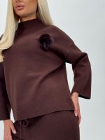 Set din tricot pulover și pantalon cu broșă - imagine 18