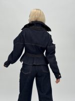 Jachetă asimetrică din denim - imagine 8