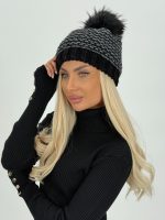Căciulă cu ciucure din blană naturală - imagine 5