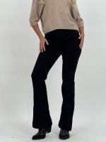 Jeans | Blug evazat plușat negru - imagine 2