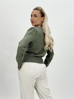 Pulover din tricot cu model torsade și perle - imagine 15