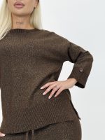 Set din tricot pulover și pantalon cu lurex - imagine 5