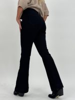 Jeans | Blug evazat plușat negru - imagine 5