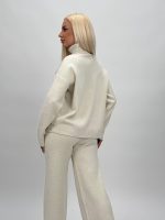Set din tricot helancă basic și pantalon - imagine 8