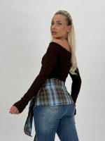 Pulover scurt cu model torsade - imagine 8