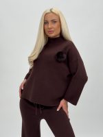 Set din tricot pulover și pantalon cu broșă - imagine 17