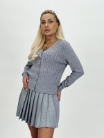 Pulover cardigan cu lurex - imagine 10