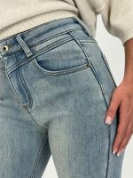 Jeans | Blug evazat plușat - imagine 6