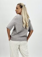 Pulover din tricot cu mânecă scurtă accesorizat - imagine 9