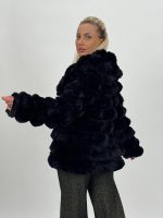 Jachetă oversized din blană 2în1 - imagine 10