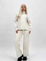Set din tricot helancă basic și pantalon