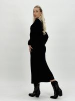 Rochie lungă din tricot cu model torsade - imagine 8