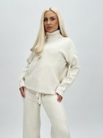 Set din tricot helancă basic și pantalon - imagine 7