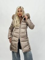 Jachetă 3/4 din fâș cu blană