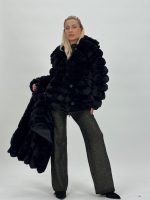 Jachetă oversized din blană 2în1 - imagine 6