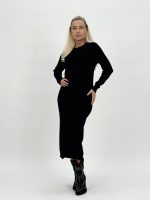 Rochie lungă din tricot cu model torsade - imagine 6
