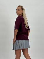 Pulover din tricot cu mânecă scurtă accesorizat - imagine 4