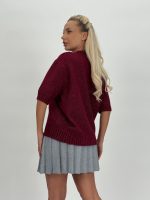 Pulover mânecă scurtă cu lurex - imagine 23