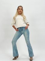 Jeans | Blug evazat plușat - imagine 2