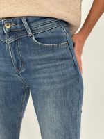 Jeans | Blug evazat plușat bleumarin - imagine 5