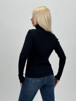 Pulover helancă din jerse rigat - imagine 21