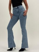Jeans | Blug push-up evazat bleu - imagine 3