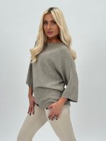 Pulover raglan din tricot rigat - imagine 5