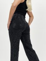 Jeans | Blug Drept negru cu ștras - imagine 5