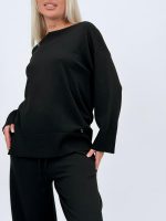 Set din tricot subțire bluză și pantalon basic - imagine 14