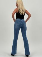 Jeans | Blug evazat albastru cu push-up - imagine 5